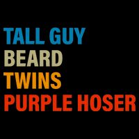 Tall Guy Beard Twins Purple Hoser Funny Meme USA-Made Doggie Bandana