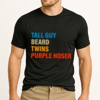 Tall Guy Beard Twins Purple Hoser Funny Meme Cooling Performance Crew T-Shirt