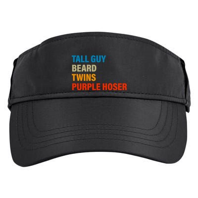 Tall Guy Beard Twins Purple Hoser Funny Meme Adult Drive Performance Visor