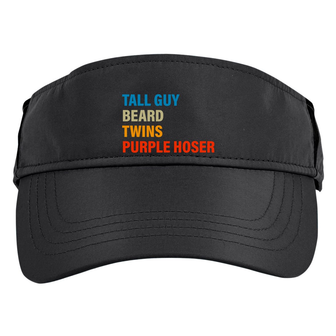 Tall Guy Beard Twins Purple Hoser Funny Meme Adult Drive Performance Visor