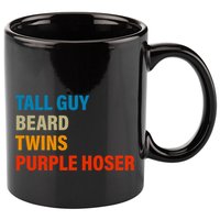 Tall Guy Beard Twins Purple Hoser Funny Meme 11oz C Handle Ceramic Mug