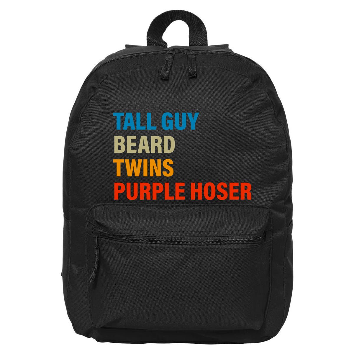 Tall Guy Beard Twins Purple Hoser Funny Meme 16 in Basic Backpack