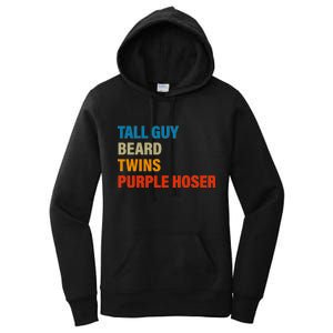 Tall Guy Beard Twins Purple Hoser Funny Meme Women's Pullover Hoodie