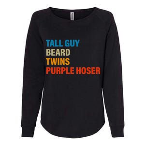 Tall Guy Beard Twins Purple Hoser Funny Meme Womens California Wash Sweatshirt