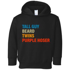 Tall Guy Beard Twins Purple Hoser Funny Meme Toddler Hoodie