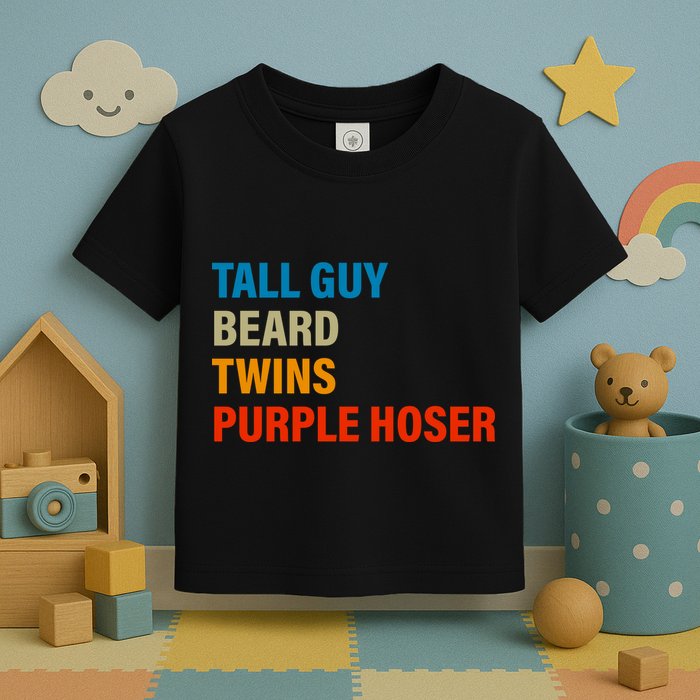 Tall Guy Beard Twins Purple Hoser Funny Meme Toddler T-Shirt