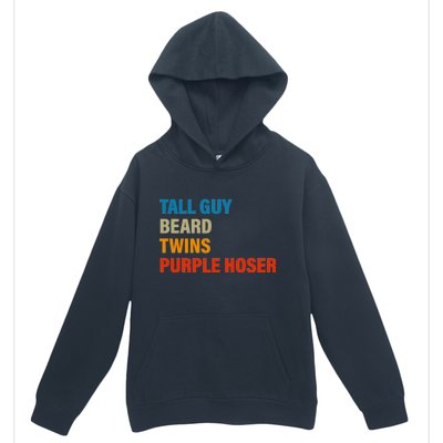 Tall Guy Beard Twins Purple Hoser Funny Meme Urban Pullover Hoodie