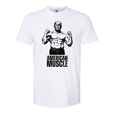 Trump American Muscle Funny Tds Vintage Workout Gym Patriot Gift Softstyle® CVC T-Shirt