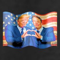 Trump And Musk One Heart Team Funny United States Flag 11oz C Handle Ceramic Mug