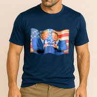 Trump And Musk One Heart Team Funny United States Flag Cooling Performance Crew T-Shirt