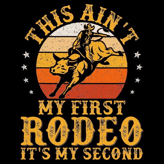 This AinT My First Rodeo ItS My Second Bull Riding Art T-Shirt