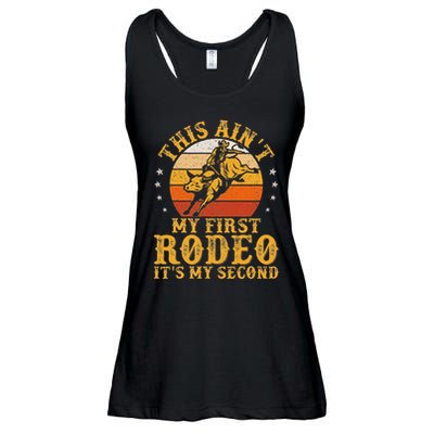 This AinT My First Rodeo ItS My Second Bull Riding Art Ladies Essential Flowy Tank