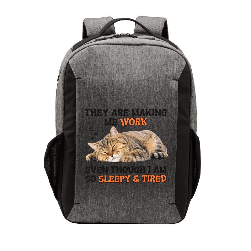 The Are Making Me Work Even Though I Am So Sleepy And Tired Cute Cat Vector Backpack