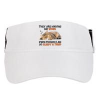 The Are Making Me Work Even Though I Am So Sleepy And Tired Cute Cat Adult Drive Performance Visor