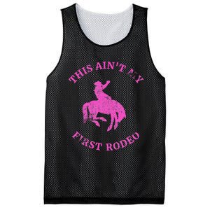 This AinT My First Rodeo Bronc Riding Cowboy Mesh Reversible Basketball Jersey Tank