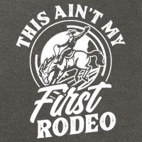 This Ain't My First Rodeo Funny Cowboy Rodeo Bull Rider Cotton Canvas Backpack
