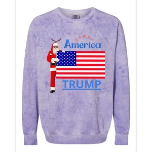 Trump A Man Of Difficult Tasks Colorblast Crewneck Sweatshirt