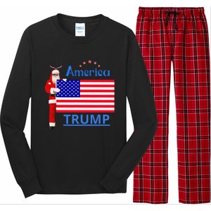 Trump A Man Of Difficult Tasks Long Sleeve Pajama Set