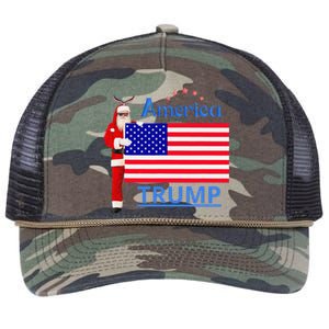 Trump A Man Of Difficult Tasks Retro Rope Trucker Hat Cap