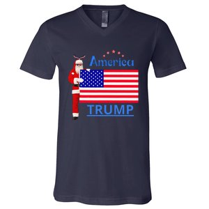 Trump A Man Of Difficult Tasks V-Neck T-Shirt