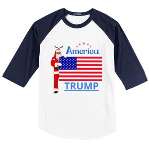 Trump A Man Of Difficult Tasks Baseball Sleeve Shirt