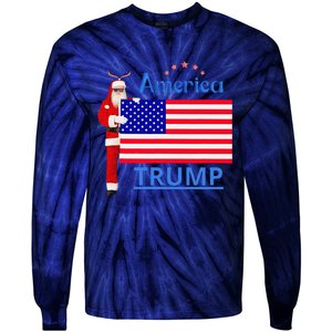 Trump A Man Of Difficult Tasks Tie-Dye Long Sleeve Shirt