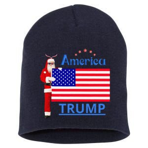 Trump A Man Of Difficult Tasks Short Acrylic Beanie