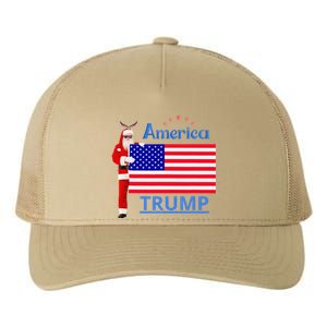 Trump A Man Of Difficult Tasks Yupoong Adult 5-Panel Trucker Hat