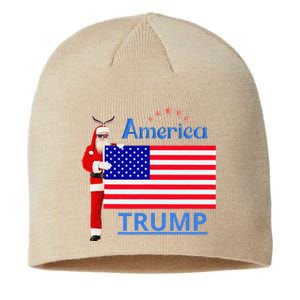 Trump A Man Of Difficult Tasks Sustainable Beanie