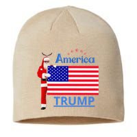 Trump A Man Of Difficult Tasks Sustainable Beanie