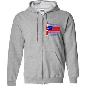 Trump A Man Of Difficult Tasks Full Zip Hoodie