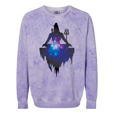 The Ancient Mystical Yogi Lord Shiva Meaningful Gift Colorblast Crewneck Sweatshirt