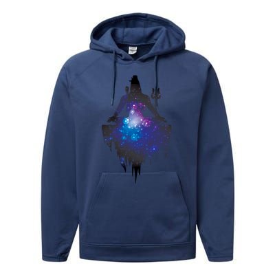 The Ancient Mystical Yogi Lord Shiva Meaningful Gift Performance Fleece Hoodie