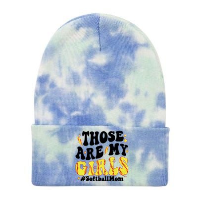 Those Are My Girl Softball Mom Tie Dye 12in Knit Beanie