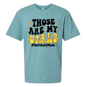 Those Are My Girl Softball Mom Sueded Cloud Jersey T-Shirt