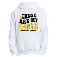 Those Are My Girl Softball Mom Urban Pullover Hoodie