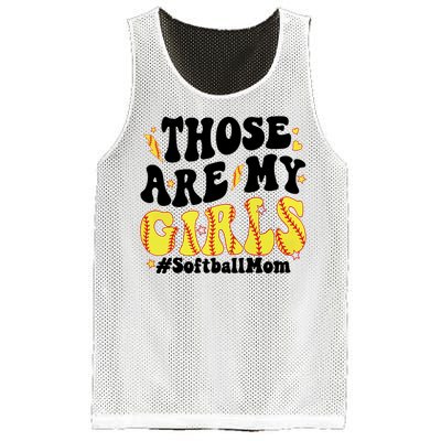 Those Are My Girl Softball Mom Mesh Reversible Basketball Jersey Tank