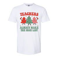 Teachers Always Make The Nice List Teacher Christmas Xmas Softstyle CVC T-Shirt