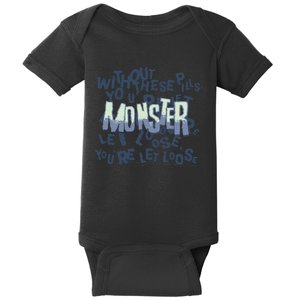 The Automatic Monster Scary Halloween Verse Lyrics Baby Bodysuit