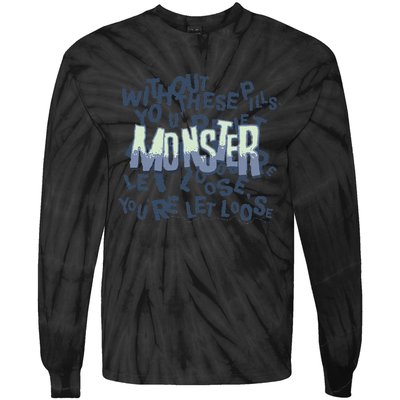 The Automatic Monster Scary Halloween Verse Lyrics Tie-Dye Long Sleeve Shirt