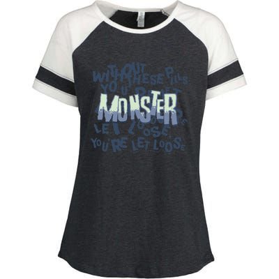 The Automatic Monster Scary Halloween Verse Lyrics Enza Ladies Jersey Colorblock Tee