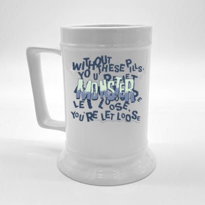 The Automatic Monster Scary Halloween Verse Lyrics Beer Stein