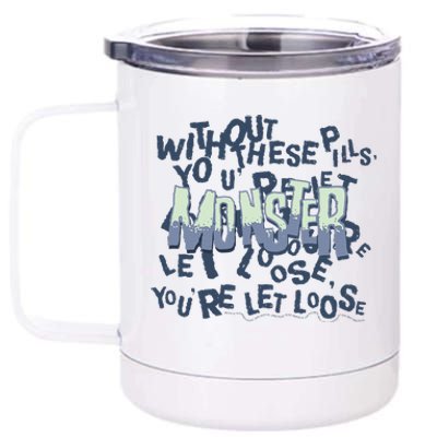 The Automatic Monster Scary Halloween Verse Lyrics 12 oz Stainless Steel Tumbler Cup