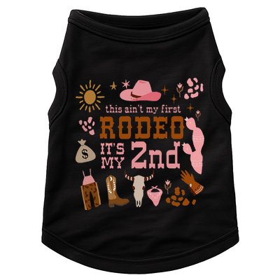 This AinT My First Rodeo Its My 2nd Girl Birthday Outfit Doggie Tank