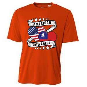 Taiwanese American Meaningful Gift Half Taiwanese Half American Flag Gift Cooling Performance Crew T-Shirt