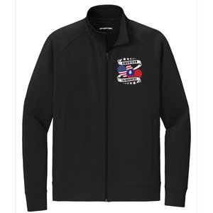 Taiwanese American Meaningful Gift Half Taiwanese Half American Flag Gift Stretch Full-Zip Cadet Jacket