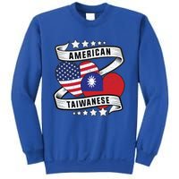 Taiwanese American Meaningful Gift Half Taiwanese Half American Flag Gift Sweatshirt