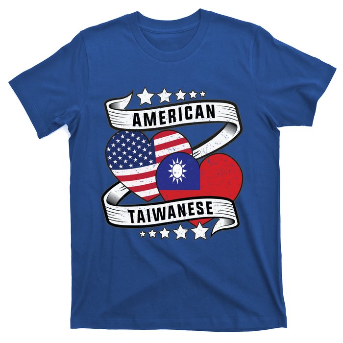 Taiwanese American Meaningful Gift Half Taiwanese Half American Flag Gift T-Shirt