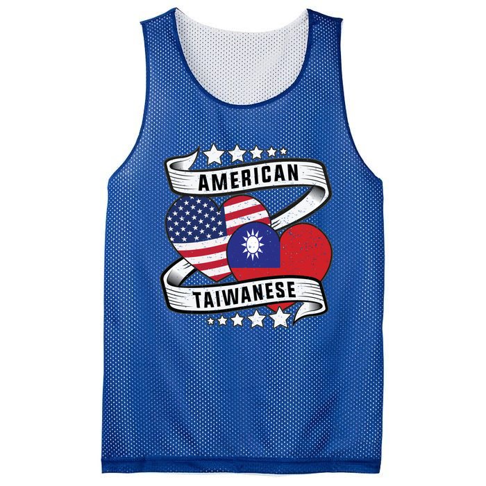 Taiwanese American Meaningful Gift Half Taiwanese Half American Flag Gift Mesh Reversible Basketball Jersey Tank