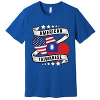 Taiwanese American Meaningful Gift Half Taiwanese Half American Flag Gift Premium T-Shirt